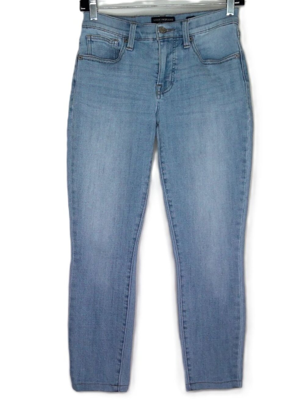 Lucky Brand Blue Jeans Mid Rise Super Skinny Ava Medium Wash Stretch Sz  4 / 27